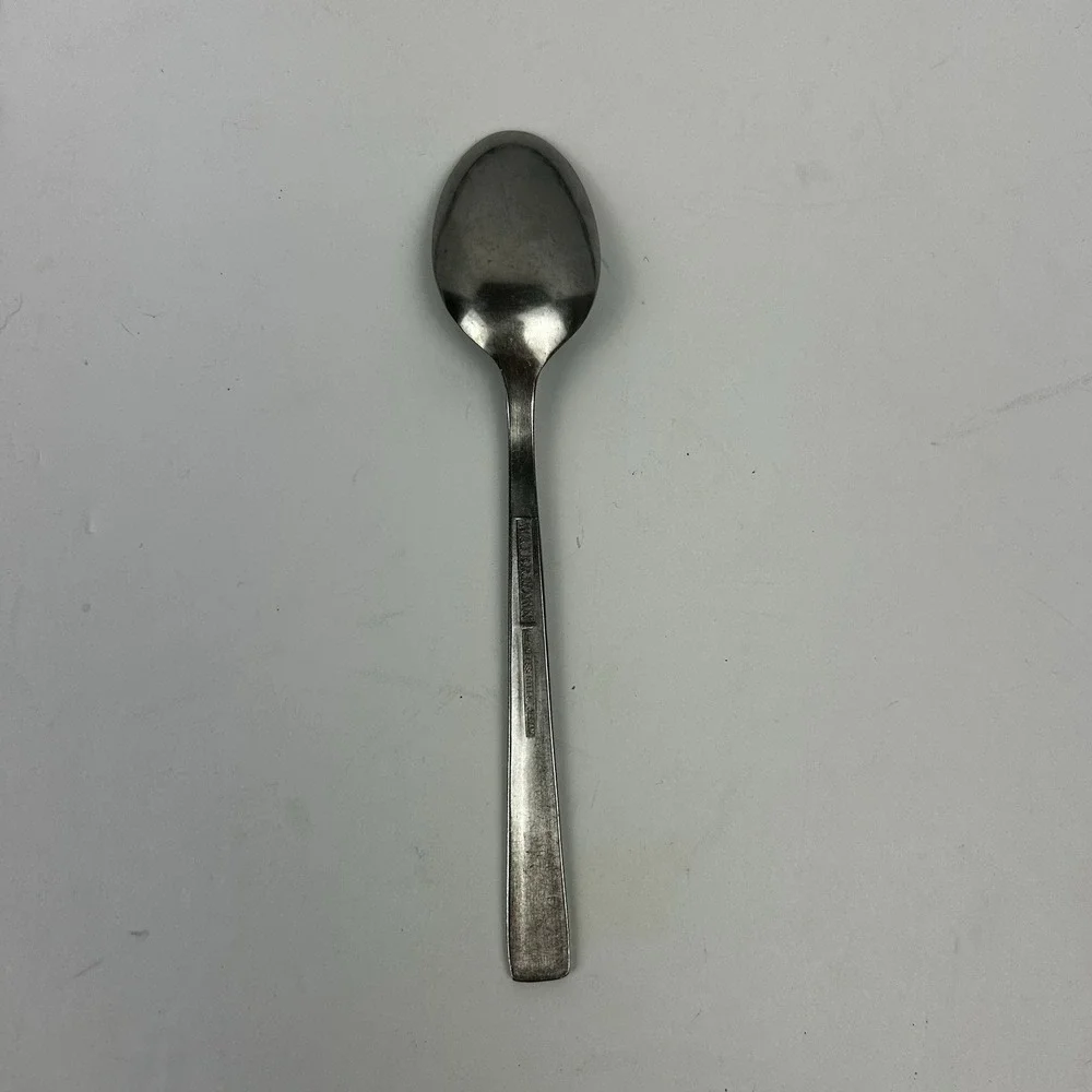 UNKNOWN MFG WATERTOWN STAINLESS FLATWARE SCROLLED EDGE FLAT TIP JAPAN-single